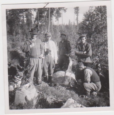 Från Vänster Johan Eriksson Folke Rönnberg  Hans. Ingvar Eriksson  Ture Rönnberg