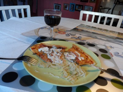 Pizzan var jättegod