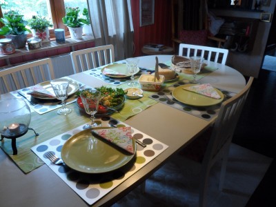 i väntan på gäster