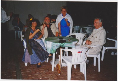 Jag -Kjell - Anna- Harry tillsammans på en av våra många resor.