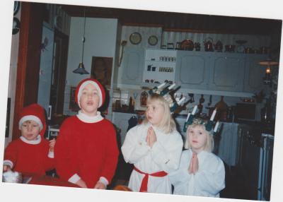 Barnbarnen Gustaf, Anton, Evelina, Josefin 1990