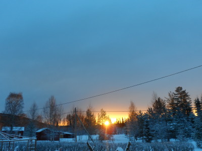 Solnedgång -20 gr ...